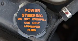 power steering fluid cap close up
